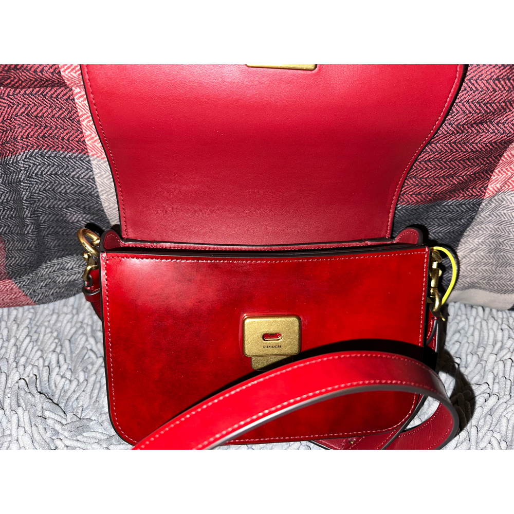 Coach Rogue top handle Red Leather Handbag - Picture 7 of 9